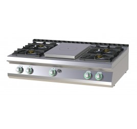 4 égőfejes 1 zónás francia lapos RedFox asztali gáztűzhely 